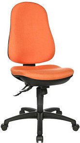 Thumbnail - Topstar Bürostuhl Support SY, 8550 G04 Stoff orange, Gestell schwarz