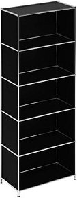 Thumbnail - viasit Aktenregal System4 schwarz 77,9 x 40,4 x 193,2 cm
