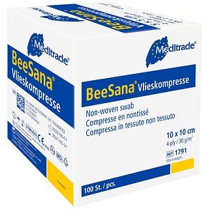 Meditrade® Vlies-Kompressen BeeSana® 1791 weiß 10,0 x 10,0 cm, 100 St.