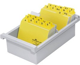 Thumbnail - HAN Karteikasten DIN A7 für 800 Karteikarten grau ohne Deckel