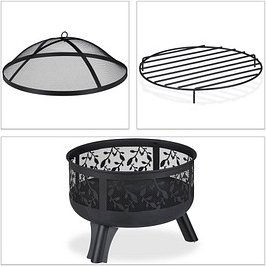 Thumbnail - relaxdays Feuerschale schwarz 60,0 cm