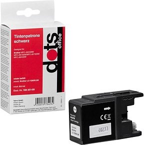 dots schwarz Druckerpatrone kompatibel zu brother LC-1280XLBK