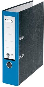 VON LEITZ Ordner blau mamoriert Karton 8,0 cm DIN A4, 1 St.