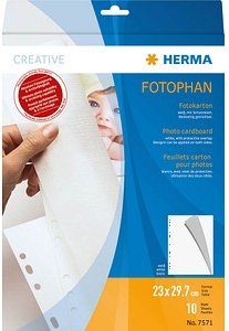 HERMA Fotokarton Fotoblätter weiß 250 g/qm 10 Blatt