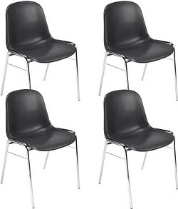 Thumbnail - 4 Nowy Styl Schalenstühle Beta SCHWARZ K02 schwarz Kunststoff