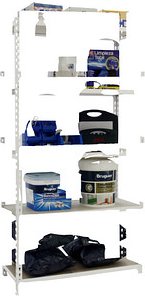 Thumbnail - Simonrack Schwerlastregal MADERCLICK MINI 8435104974551 weiß 80,0 x 30,0 x 180,0 cm