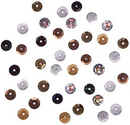 Rayher Streu-Pailletten mehrfarbig gewölbt Mix glimmer Ø 6,0 mm, 6 Beutel