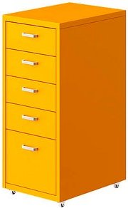 FlexiSpot Rollcontainer orange 5 Auszüge 28,0 x 41,0 x 69,0 cm