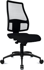 Thumbnail - Topstar Bürostuhl Syncro Net, SN100 T20 Stoff schwarz, Gestell schwarz