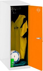 Simonrack Spind SIMONLOCKER DISM SINGLE weiß, orange 8425437118067, 1 Schließfach 40,0 x 50,0 x 91,5 cm