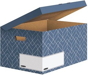 5 Bankers Box Archivboxen Bankers Box Décor Serie schieferblau/weiß 36,7 x 57,0 x 29,5 cm