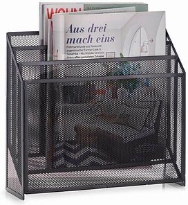 Zeller Zeitungsständer Mesh 18176 schwarz Metall, DIN A4