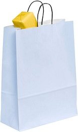 VP Papier-Tragetaschen Toptwist hellblau 32,0 x 42,0 cm, 50 St.