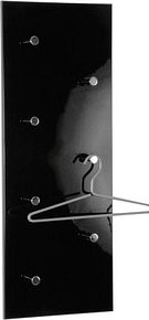 HAKU Möbel Wandgarderobe 42590 schwarz Holz 7 Haken 80,0 x 30,0 cm
