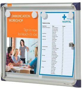 nobo Schaukasten weiß 2x DIN A4 50,5 x 2,5 x 38,5 cm, 1 St.