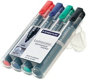 Thumbnail - STAEDTLER Lumocolor Permanentmarker farbsortiert 2,0 mm, 4 St.