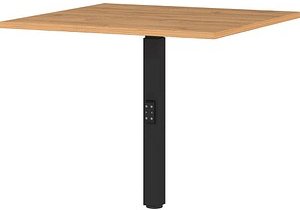 GERMANIA Verbindungsplatte höhenverstellbar Agenda Home grandson-eiche, schwarz quadratisch 80,0 x 80,0 x 68,0 - 91,0 cm