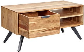 Thumbnail - WOHNLING Couchtisch rechteckig Holz akazie 95,0 x 45,0 x 45,0 cm, 1 St.