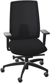 Dauphin Bürostuhl Indeed mesh Stoff schwarz, Gestell schwarz