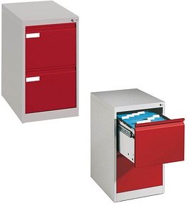 CP C 2000 Acurado Hängeregistraturschrank lichtgrau, rubinrot 2 Schubladen 43,3 x 59,0 x 73,3 cm