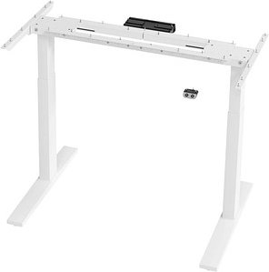 Flexbase 500 elektrisch höhenverstellbares Schreibtischgestell weiß ohne Tischplatte, T-Fuß-Gestell weiß 112,8 - 172,8 x...