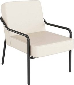 medso powered by PAPERFLOW Sessel MEDSO M creme schwarz Kunstleder 58,0 x 74,3 x 73,6 cm, 1 St.