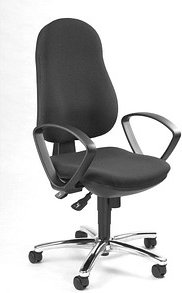 Thumbnail - Topstar Bürostuhl Syncro Steel, 8929 G22 Stoff anthrazit, Gestell chrom