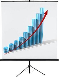 FRANKEN Stativleinwand X-tra!Line 1:1, 200 x 200 cm Projektionsfläche