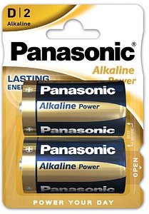 Panasonic Batterie LR20 Alkali-Mangan Mono D 1,5 V, 2 St.