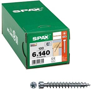 SPAX® Holzbauschrauben T30 Zylinderkopf WIROX 1211010601405 6 mm x 140 mm, 100 St.