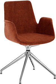 Mayer Besuchersessel myHELIOS rost Aluminium poliert Stoff, 1 St.