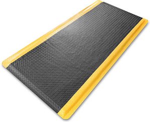 WESEMEYER Anti-Ermüdungsmatte zweilagig schwarz, gelb 90,0 x 150,0 cm