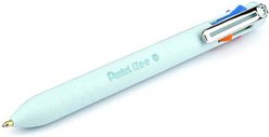 Pentel 4-Farben-Kugelschreiber iZee 4C hellblau, Schreibfarbe: orange, pink, hellblau, violett, 1 St.