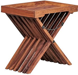 Thumbnail - WOHNLING Beistelltisch rechteckig Massivholz sheesham 60,0 x 40,0 x 57,0 cm, 1 St.