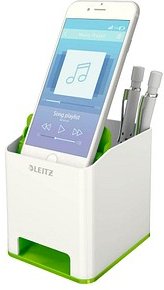 Thumbnail - AKTION: LEITZ Stiftehalter WOW Duo Colour perlweiß/grün Polystyrol 2 Fächer 9,0 x 10,1 x 10,0 cm mit Prämie nach Registr...