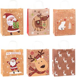 TSI Geschenktüten Weihnachten Serie 1.6 Motiv sortiert 26,0 x 32,0 cm, 12 St.