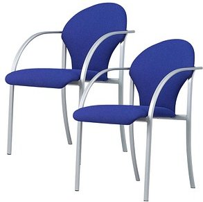 Nowy Styl Besucherstühle Visa VISA ALU EF-010 blau Stoff, 2 St.