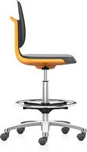 Thumbnail - bimos Arbeitsdrehstuhl Labsit orange, schwarz Kunstleder