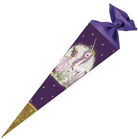 Nestler Tradition in Emotion Schultüte Prinzessin & Einhorn 70,0 cm lila