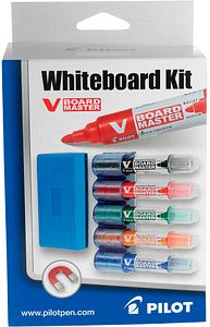 Thumbnail - PILOT V BOARD MASTER Set Whiteboard-Marker farbsortiert 2,0 - 5,0 mm, 5 St.