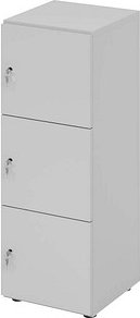 HAMMERBACHER Schließfachschrank lichtgrau V234L3/5/5/DS, 3 Schließfächer 40,0 x 42,0 x 110,0 cm