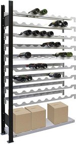 Thumbnail - SCHULTE Anbauregal 26861 schwarz, silber 100,0 x 25,0 x 180,0 cm