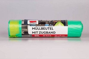 Thumbnail - quickpack Müllbeutel 60,0 l grün, 20 St.