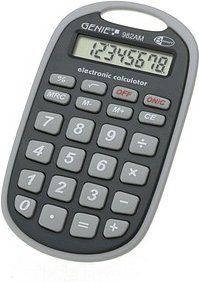 GENIE 982 AM Taschenrechner schwarz/grau