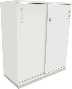 Thumbnail - fm Schiebetürenschrank Sidney, 4260672330775 weiß 2 Fachböden 100,0 x 44,2 x 113,3 cm