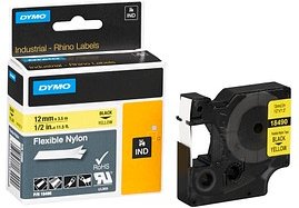 DYMO Schriftband RHINO 18491, 19 mm schwarz auf gelb, 1 St.