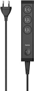 hama USB-Ladestation Ladekabel mit Adapter schwarz, 34 Watt