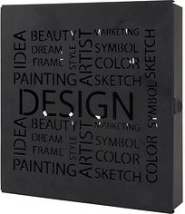 HAKU Möbel Schlüsselkasten schwarz 44525 mit 10 Haken, 22,0 x 5,0 x 24,0 cm, 1 St.