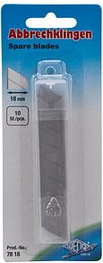 10 WEDO Cuttermesser-Klingen silber 18 mm