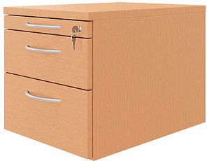 Thumbnail - fm Rollcontainer buche 3 Auszüge 43,4 x 60,0 x 40,0 cm